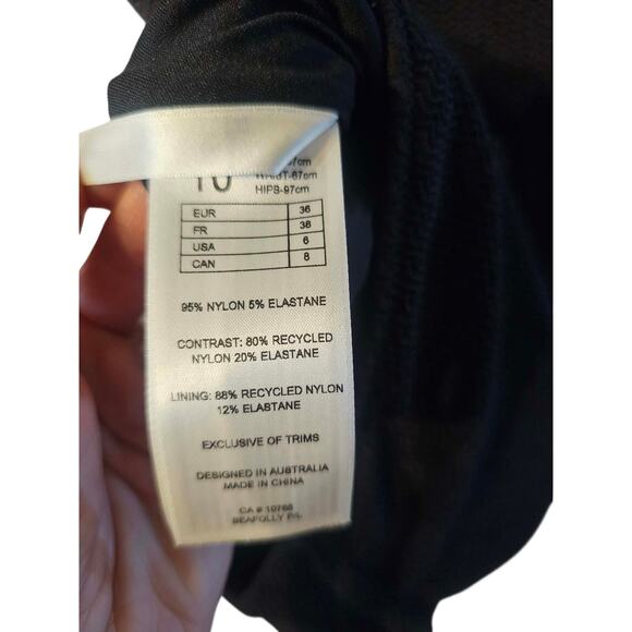 Chic Seafolly Sea Dive Bandeau One-Piece Swimsuit Black NWT US 6 - Picture 5 of 8